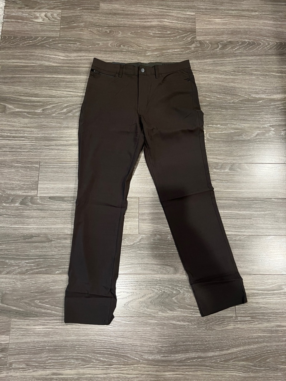 Classic Straight-Leg Pants in Dark Brown- Copper & Oak